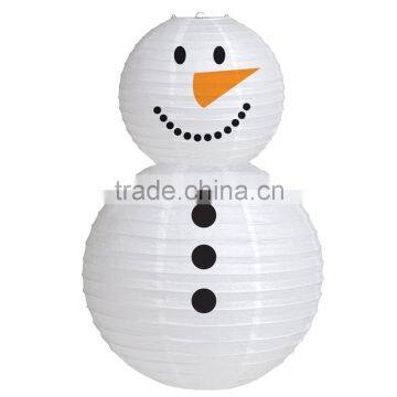 20" & 12" Pop Up Snowman Christmas Holiday Themed Paper Party Lantern