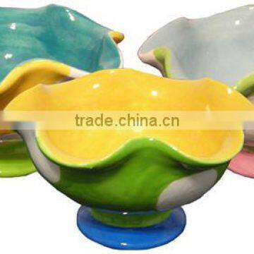 ceramic cute design ice cream serving bowl for summer