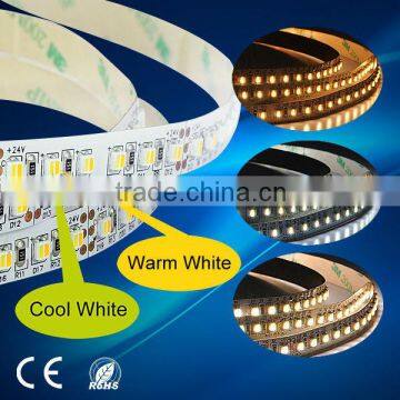 2014 newest 12V 24V Variable CCT LED Strip Warm White/ Cool White 120leds/m                        
                                                Quality Choice