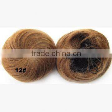 New style clip in on elastic net hair bun Chignon Ponytail Drawstring Hairpieces 14 kinds of colors available