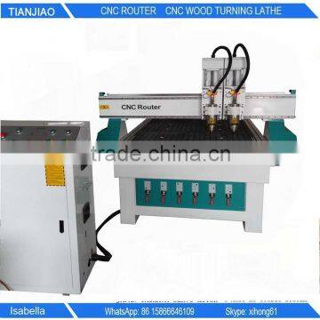3D Wood Door Cnc Router Engraving Lathe Machine 1325 With 2 Spindle photo-2