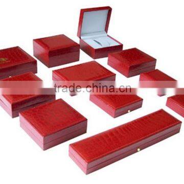 custom red leatherette covered jewelry box with lock