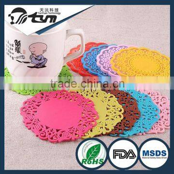Oem Welcome Christmas Gifts Silicone Wholesale Round Cheap Placemat