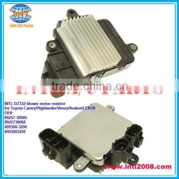 89257-30060 8925730060 499300-3290 4993003290 Heater Blower Resistor for Toyota Camry/Highlander/Venza/Avalon/LEXUS