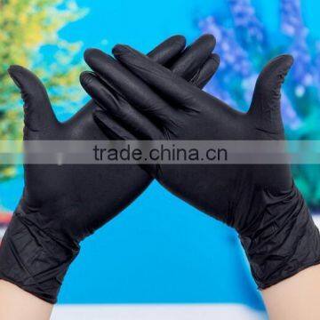 Cheap Safety Powder Free Black Nitrile Gloves Used for Working With High Quality