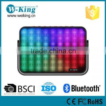 Portable bluetooth speaker with LED light, built-in microphone, TF card reader