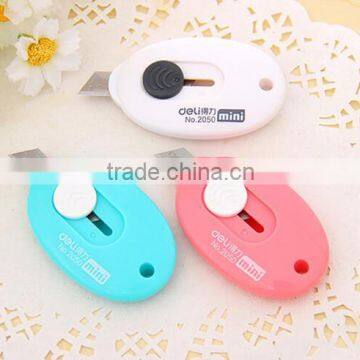 Promotional student gift DIY creative stationery cartoon oval shape easy cut utility knife snap-off knife deli safety art knife