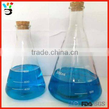 Love Science Laboratory Glassware Two Size Available Glass Measuring Beaker Flask With Cork Lid