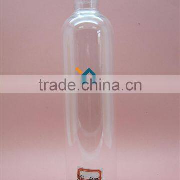 500ml round shape bottle for cosmetic clear bottle