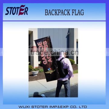 Advertising walking Backpack Flag Banner