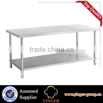 kitchen equipment stainless steel work table with under shelf