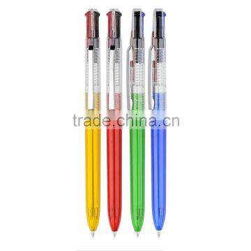 Multi-colored solid colored ball pen , 3 color pen plastic ball point pen for gifts