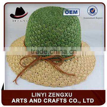 Hot sale new fashion natural grass straw boater hat