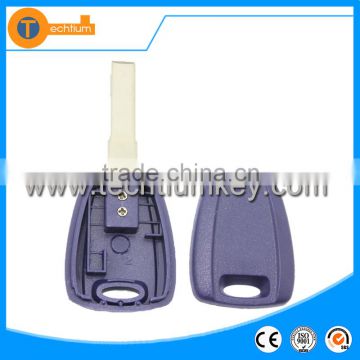 plastic transponder car key fob without logo with uncut blade chip groove for fiat croma idea albea sedici