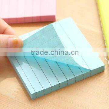 adhesive memo pad with cross stripe