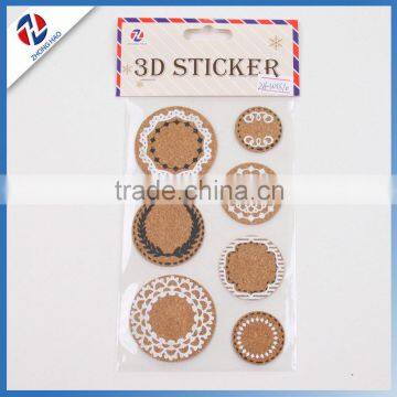 round shape printed soft cork board sticker