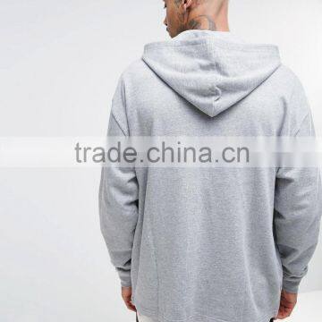 Daijun Cheap Wholesale With Hood 100% Cotton Full Zip Plain Grey Oem Hoodies