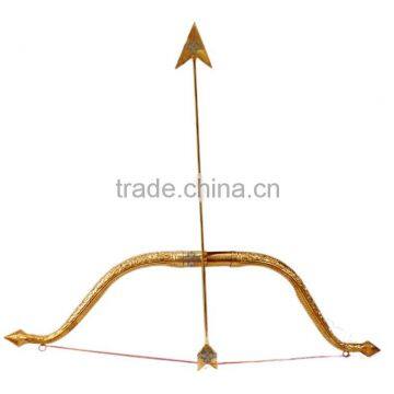 High Quality Designer Brass Bow & Arrow Set - Home Decor, Temple, Ramleela, Hunting Toy