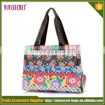 Stylish Designs Printing Flower carry baby diaper bag for mom