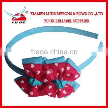 Wholesale Ribbon Bow Hairband/ Kids Hair Accessory
