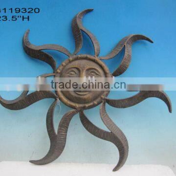 new! metal sun face wall art decor