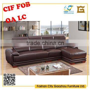 2016 hot sale antique sofa furniture Living Room Sofa Foshan manufactoture1 shaped leisure Leather sofa