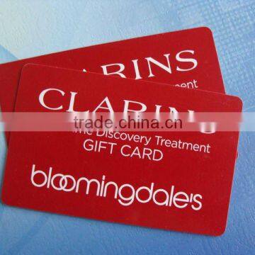 plastic pvc gift card