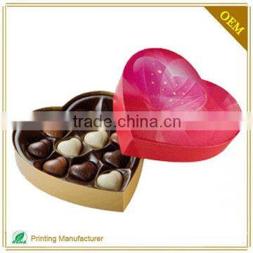 2015 Lastest Design Heart Shaped Chocolate Packaging Gift Box In Shenzhen