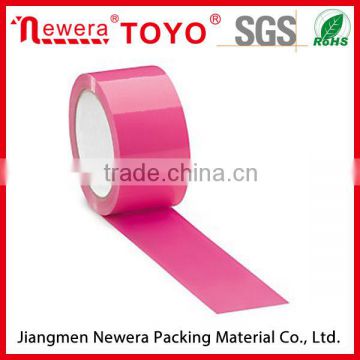 Pink color Bopp film acrylic material well cut packing tape