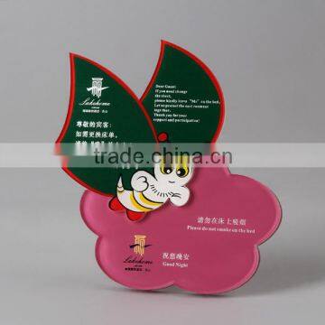 Wholesale lovely style customized size acrylic hotel items