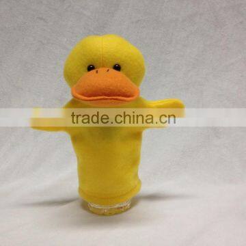 Lovely plush cute yellow duck hand puppet