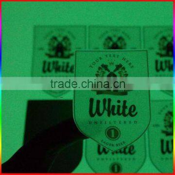 glow in dark adhesive sticker label