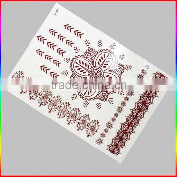 Lace Henna Temporary Tattoo Sticker