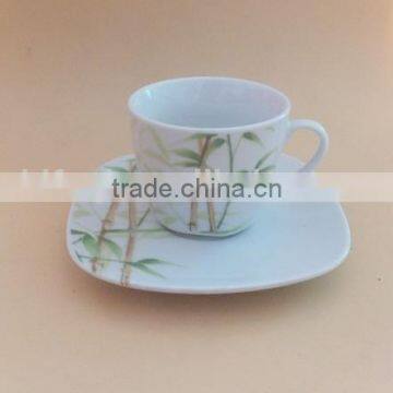 Modern design porcelain coffee cup and saucer sets porcelain tea cup sets ceramic cup sets