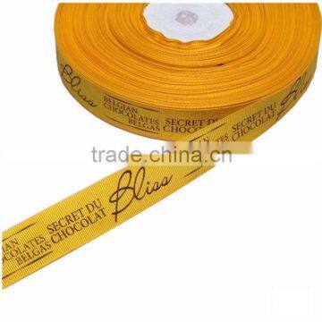 Grosgrain ribbons with English words for chocolate decoration