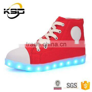 2016 Battery Operated LED Shoes Light Men LED Light Up Canvas Shoe