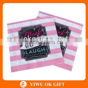 2015 fashionable bar color napkin, party supply