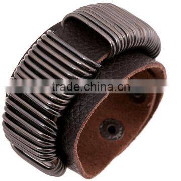 punk Vintage handmade cheap leather bracelet