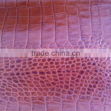 Pressure Crocodile Grain pu Synthetic Leather for Bags,sofa,furniture