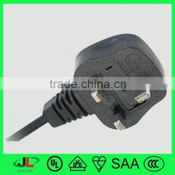 UK BS 3 Pin Electric Plug White Color Fused Power Plug