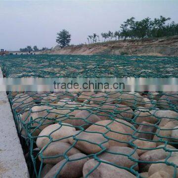 Flood control pvc coated wire stone gabion cage