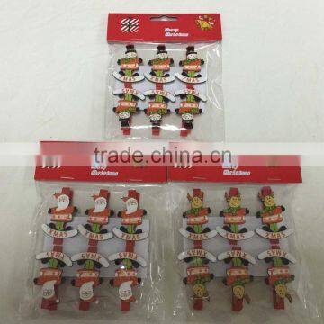 XMAS Wooden Peg Wooden Peg Christmas Decoration