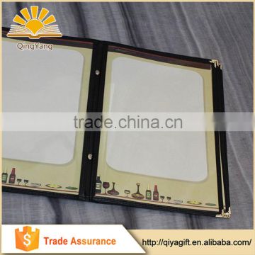 Wholesale Personalized Menu Cover Hotel PVC Folder