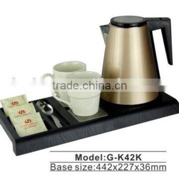 Double-body kettle serious Stainless steel kettle with tray,electri ccoffee kettle set