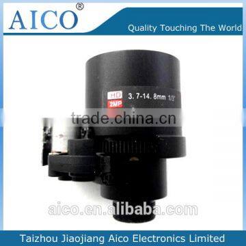 fujian cn AICO fixed iris Motorized zoom 3.7-14.8mm 2mp 1/3" F1.6 M12 cctv auto focus lens