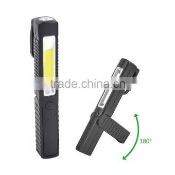3W COB +1LED 3AAA Battery Work Light