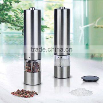 classical stainless steel electric pepper mill with light