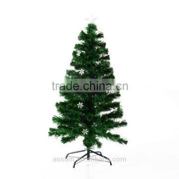 HomCom 3' Artificial Pre-Lit Multicolor Snowflake LED Christmas Tree with Stand