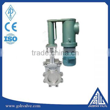 PN10 knife gate valve slurry type with electric-hydraulic drawing