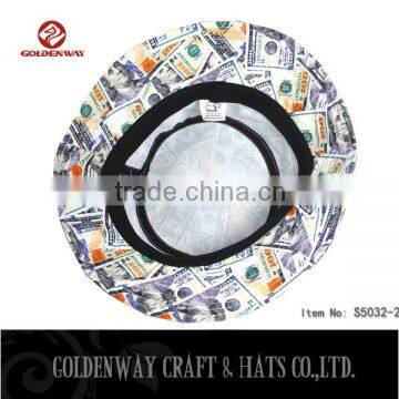Custom Wholesale Blank Bucket Hats Money Dollar Bill photo-2